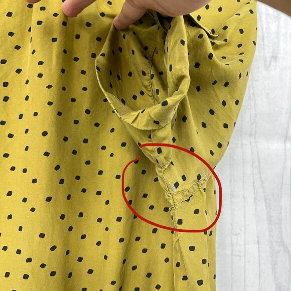 Tanya Taylor US 2 Womens Olive Green Silk Francis Jumpsuit Short Sleeve -Pockets - Picture 11 of 14